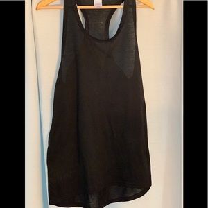 Xhilaration black tank with sheer panel